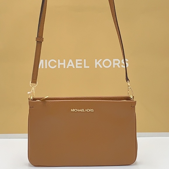 MICHAEL KORS LARGE PEBBLED leather TRIPLE XBODY BAG LUGGAGE COLOR - Picture 3 of 16